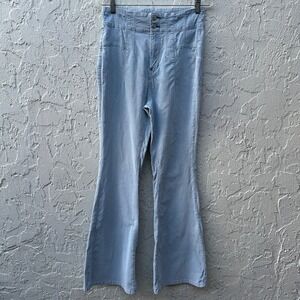 We The Free People Jayde Corduroy High Rise Flare Jeans Women 29 Boho OB1549781